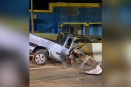 Imagem do carro após o acidente