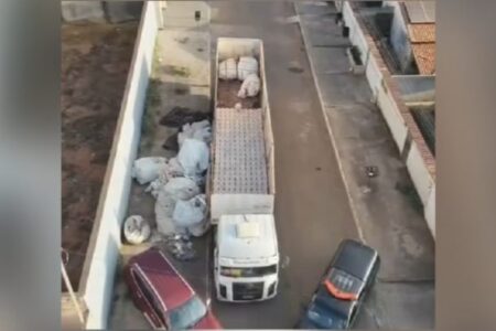 Imagens áreas da apreensão