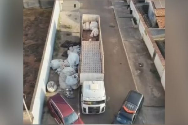 Imagens áreas da apreensão