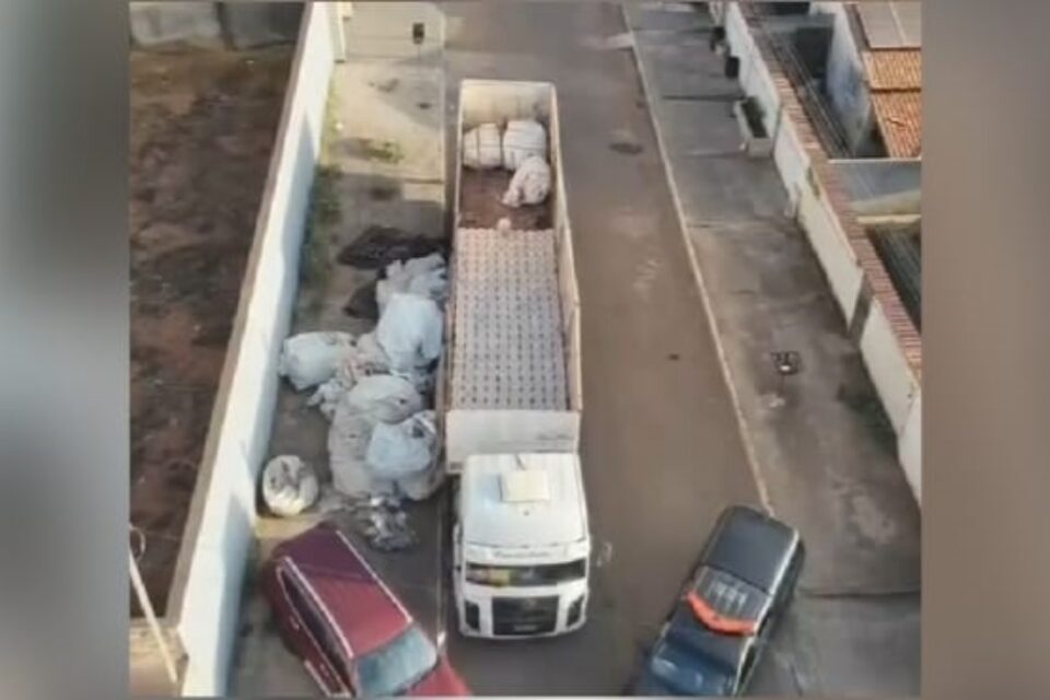 Imagens áreas da apreensão