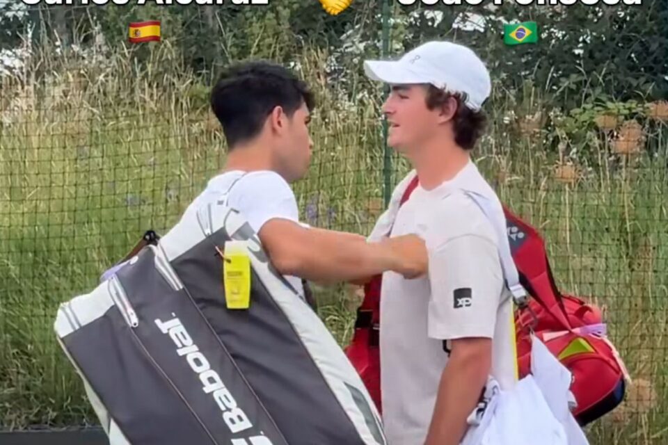 João Fonseca treina com Alcaraz