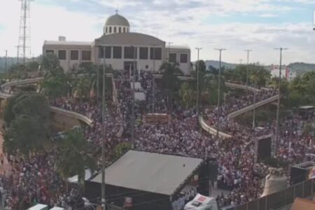 Maior sino que badala no mundo chega a Trindade (Foto: Reprodução)