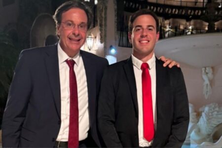 Ex-ministro Gilson Machado ao lado do filho (Foto: redes sociais)