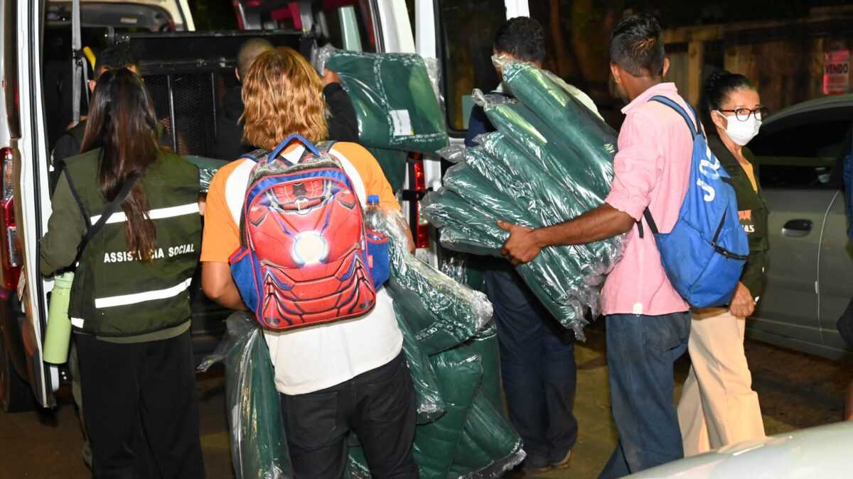 Imagens da ação social no bairro de Campinas