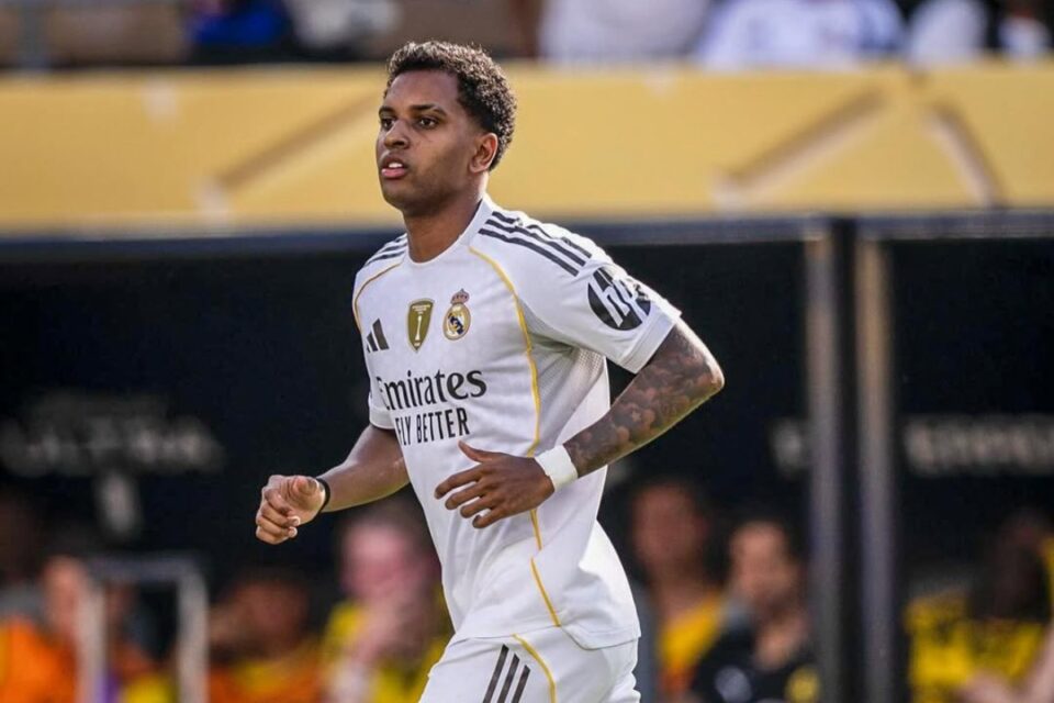 Rodrygo em partida pelo Real Madrid