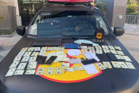 Imagem do material apreendido