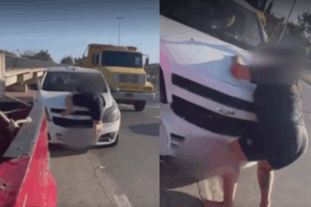 Motorista arrasta mulher sobre capô após discussão de trânsito e capota veículo em rodovia de Itu (SP)