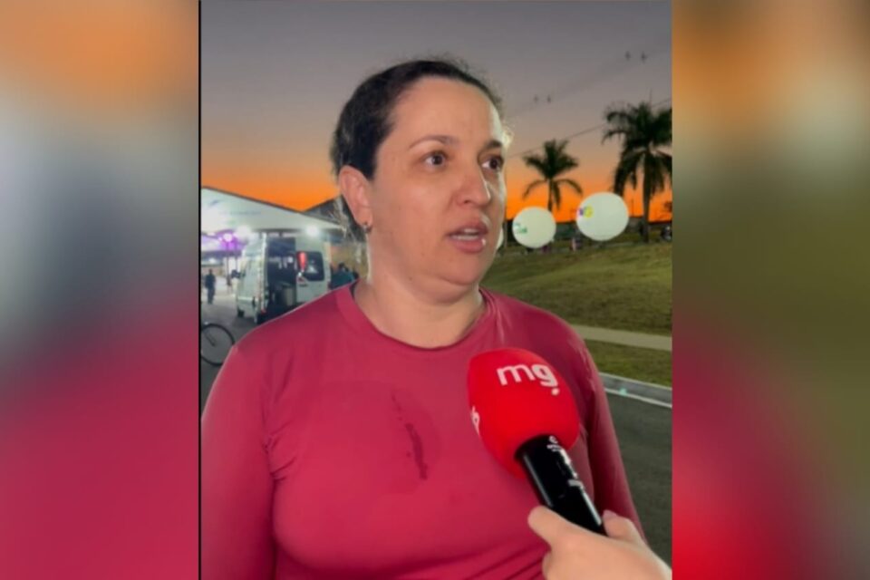 Imagem da fiel durante a entrevista