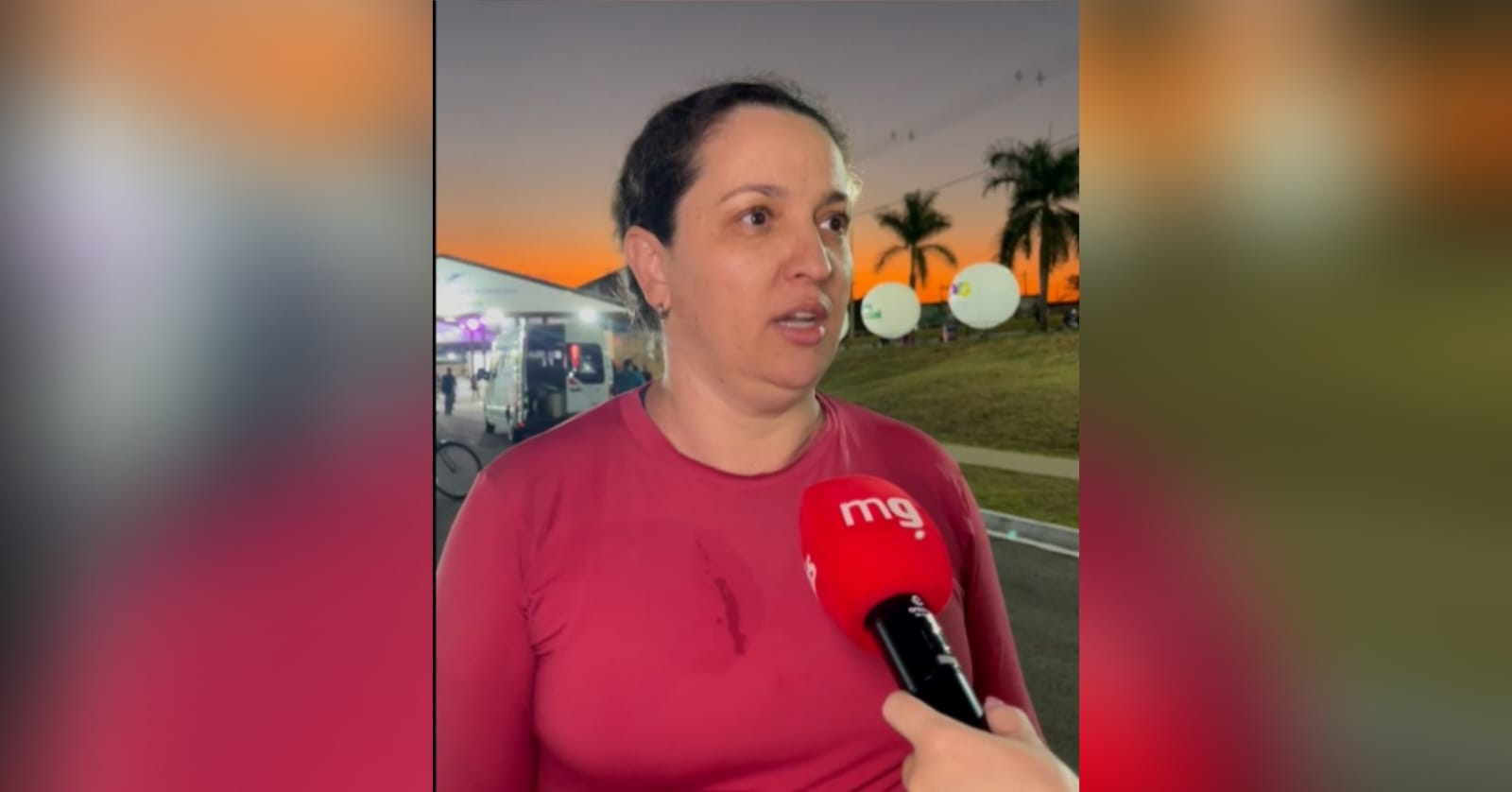 Imagem da fiel durante a entrevista