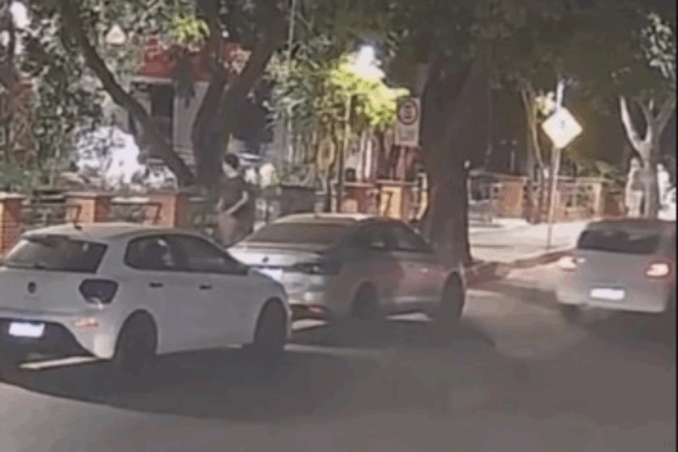 Imagens da noite do crime