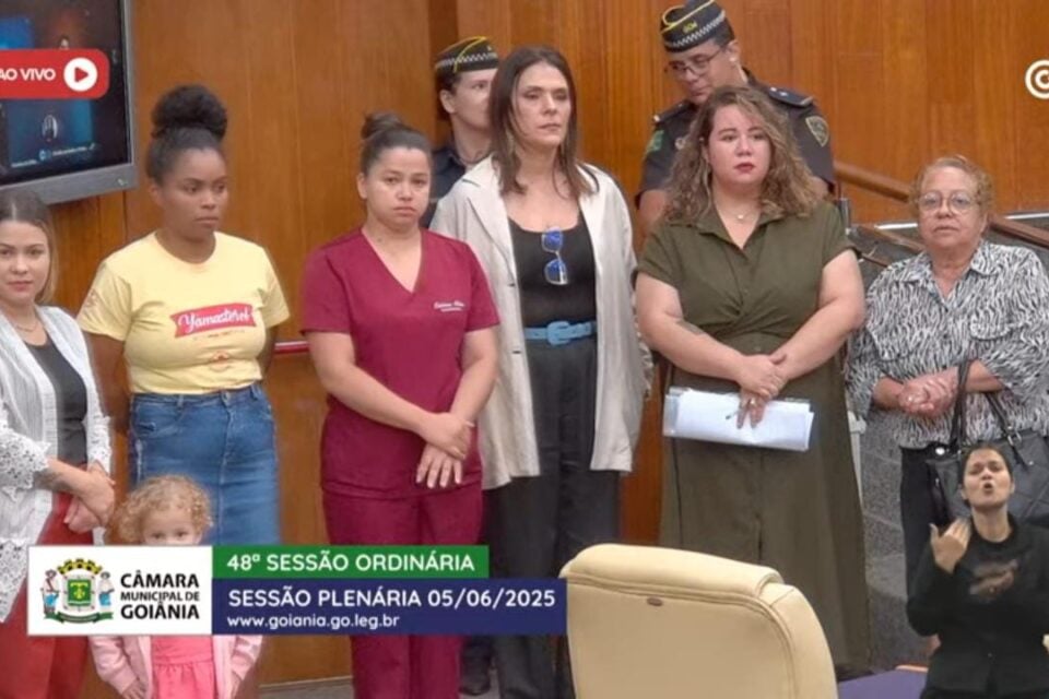 Imagem das mães durante uma sessão em plenário