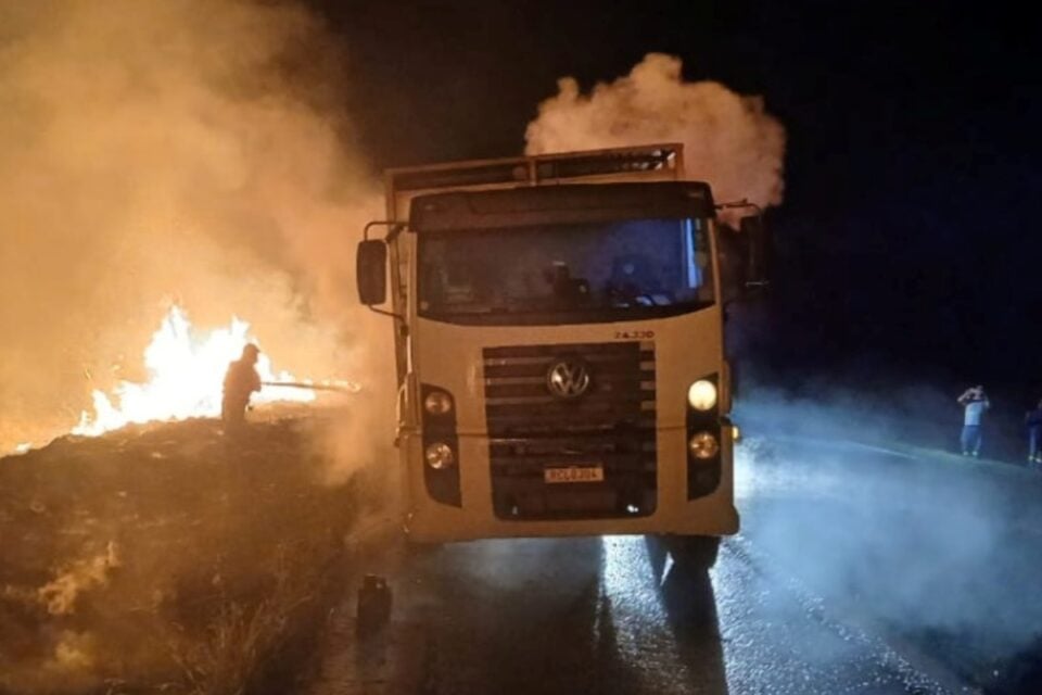 Imagem do incêndio