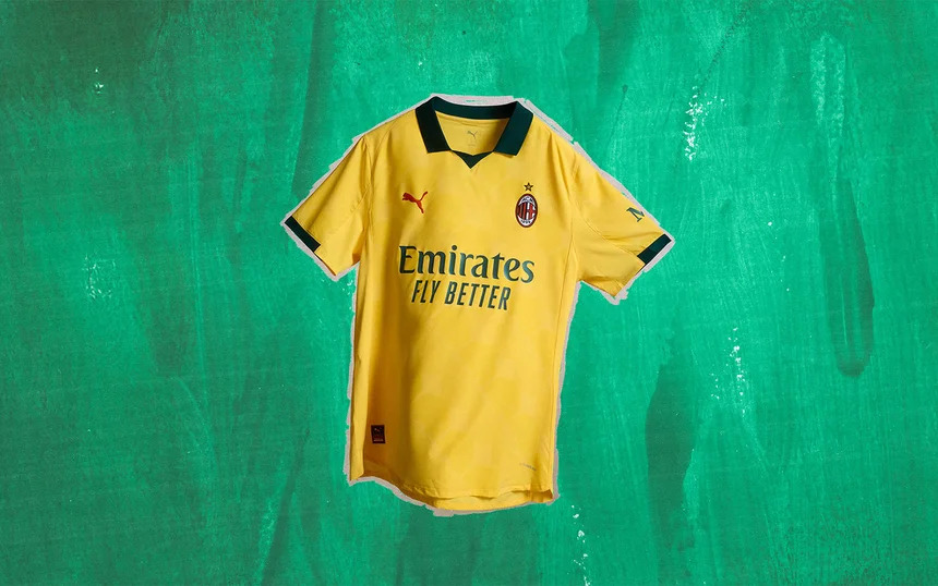 camisa amarela do Milan