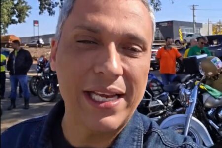 Gayer leva grupo de Goiânia para motociata com Bolsonaro (Foto: Reprodução)