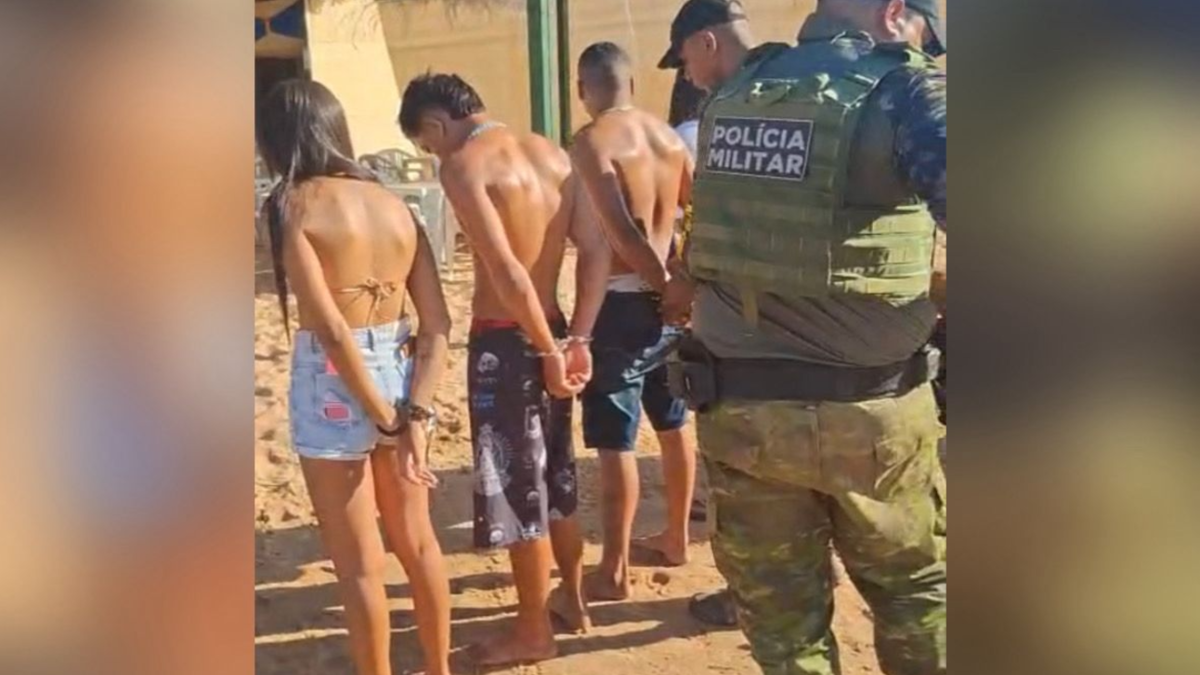 Presos por tráfico de drogas em Aruanã (Foto: Reprodução)