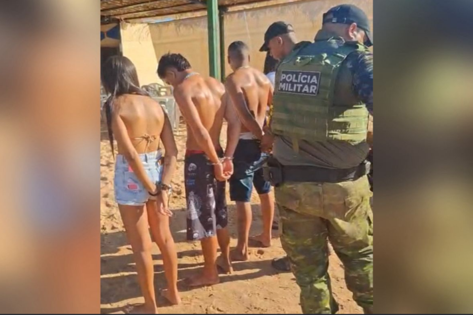 Presos por tráfico de drogas em Aruanã (Foto: Reprodução)