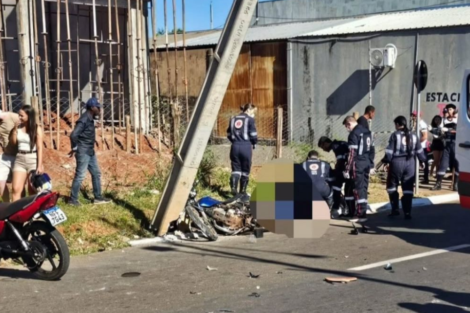 Motociclista morre após bater em poste na cidade de Mineiros