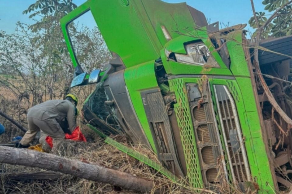 Imagem frontal do veículo no momento do salvamento