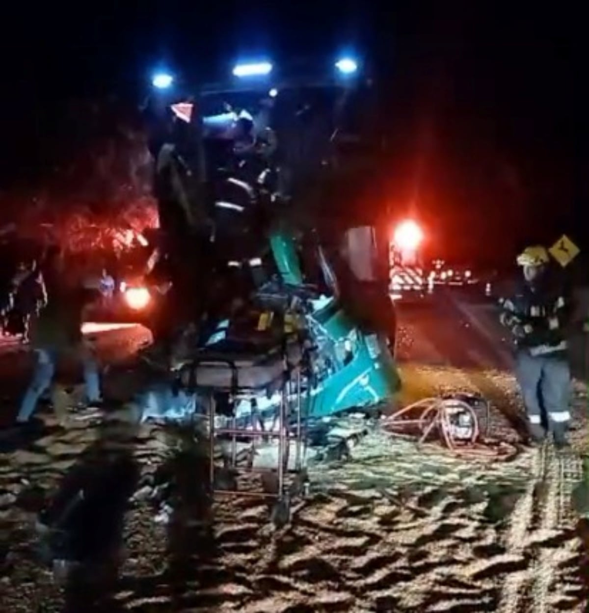 Imagem no local do acidente