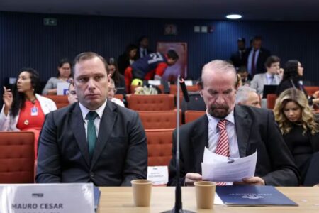 Mauro Cid em depoimento no STF (Foto: Divulgação/STF)