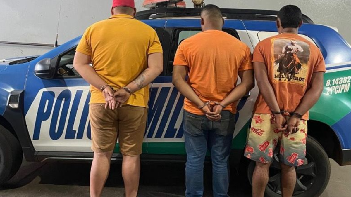 Trio preso por tentativa de estupro coletivo (Foto: Divulgação)
