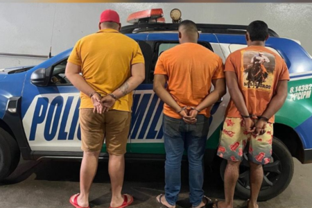 Trio preso por tentativa de estupro coletivo (Foto: Divulgação)