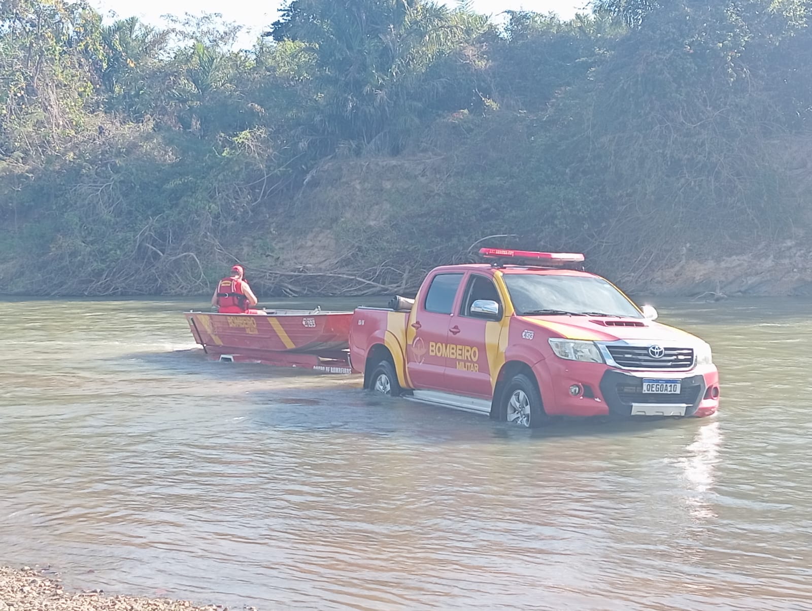 Imagem do resgate do corpo