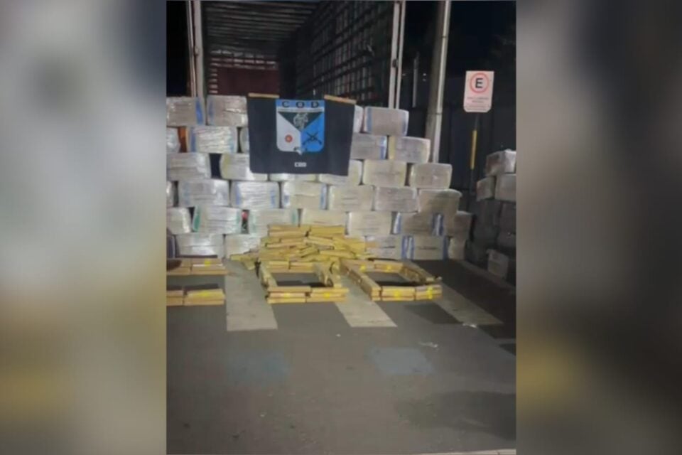 imagem de parte da droga apreendida