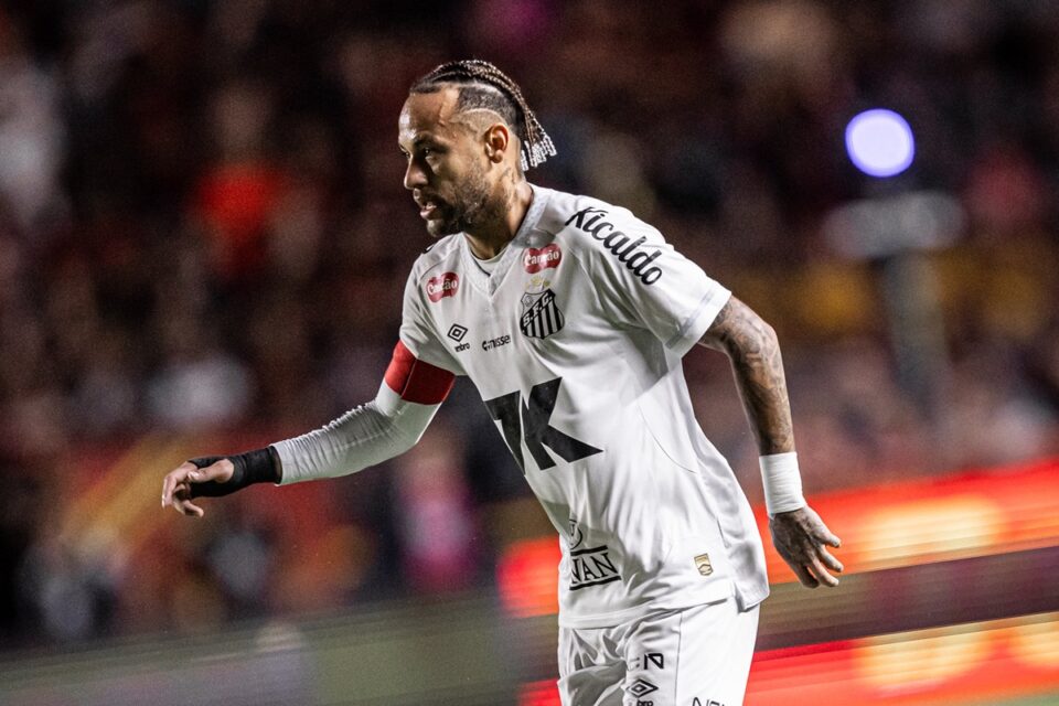 Neymar em partida pelo Santos