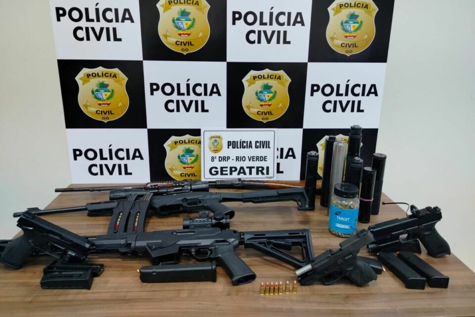 Polícia apreende 14 armas de fogo na região Sudoeste de Goiás