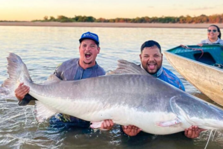 Pescador captura piraíba de mais de 2 metros no Rio Araguaia