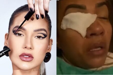 Mulher aplicou um fortalecedor de cílios Mulher diz ter ficado cega após usar produto de Virginia Fonseca; WePink se pronuncia