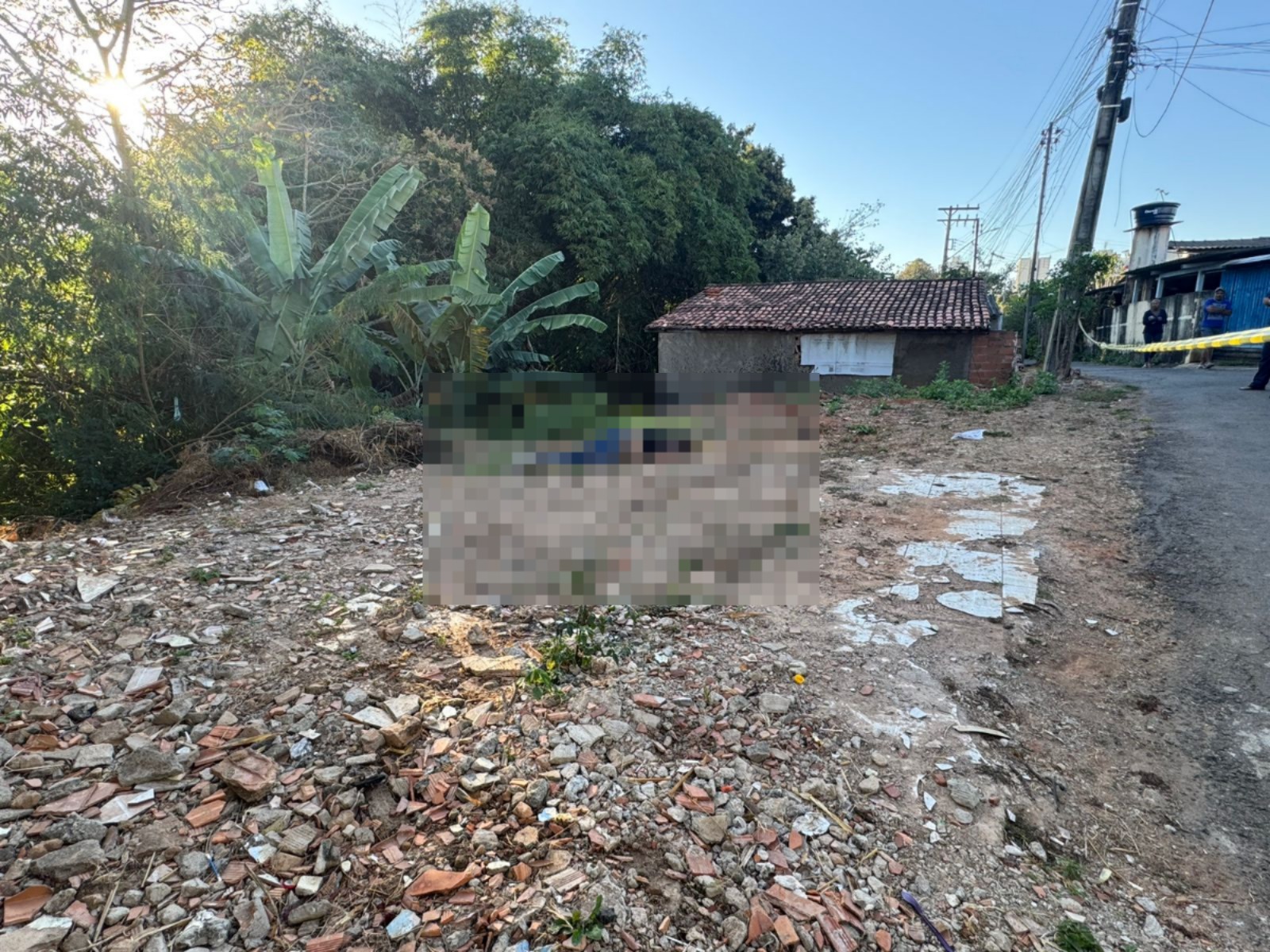 Local onde foi encontrado o corpo da vítima