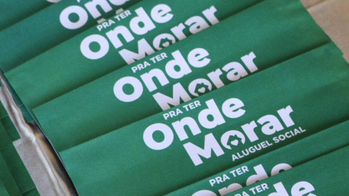 Imagem dos envelopes do programa Pra Ter Onde Morar – Aluguel Social