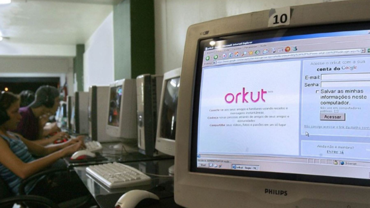 Imagem de uma tela de computador logada no orkut