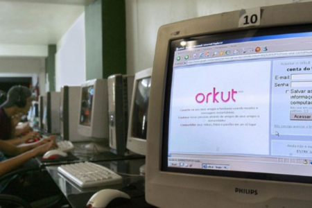 Imagem de uma tela de computador logada no orkut