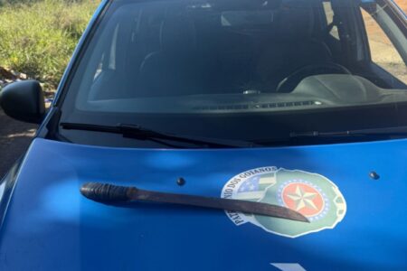 Imagem da arma usada para tentar matar a vítima