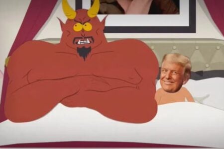 Trump na cama com diabo (Foto: Reprodução)