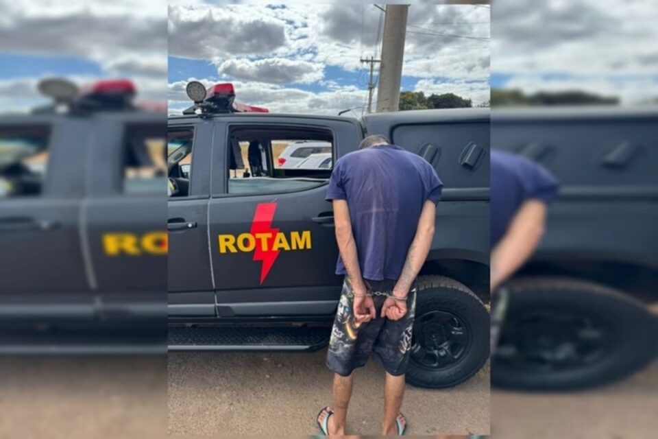 Imagem do suspeito preso