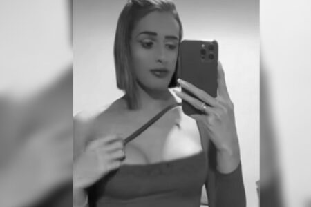 Travesti identificada pelo nome social Samylla Morais, de 22 anos