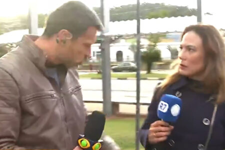Band toma atitude após repórter ser acusado de agredir jornalista da Record; veja Agressão de Lucas Martins contra Grace Abdou foi ao vivo