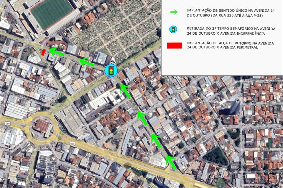 Goiânia: Corredor da 24 de Outubro provoca mudanças no trânsito; confira 2 Corredor da 24 de outubro gera alterações no trânsito (Mapa: Prefeitura de Goiânia)
