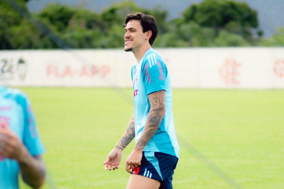 Pedro em treino pelo Flamengo