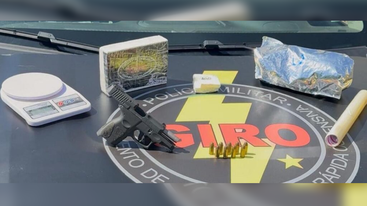 Polícia descobre laboratório de drogas após suspeito tentar furgir de abordagem, em Aparecida