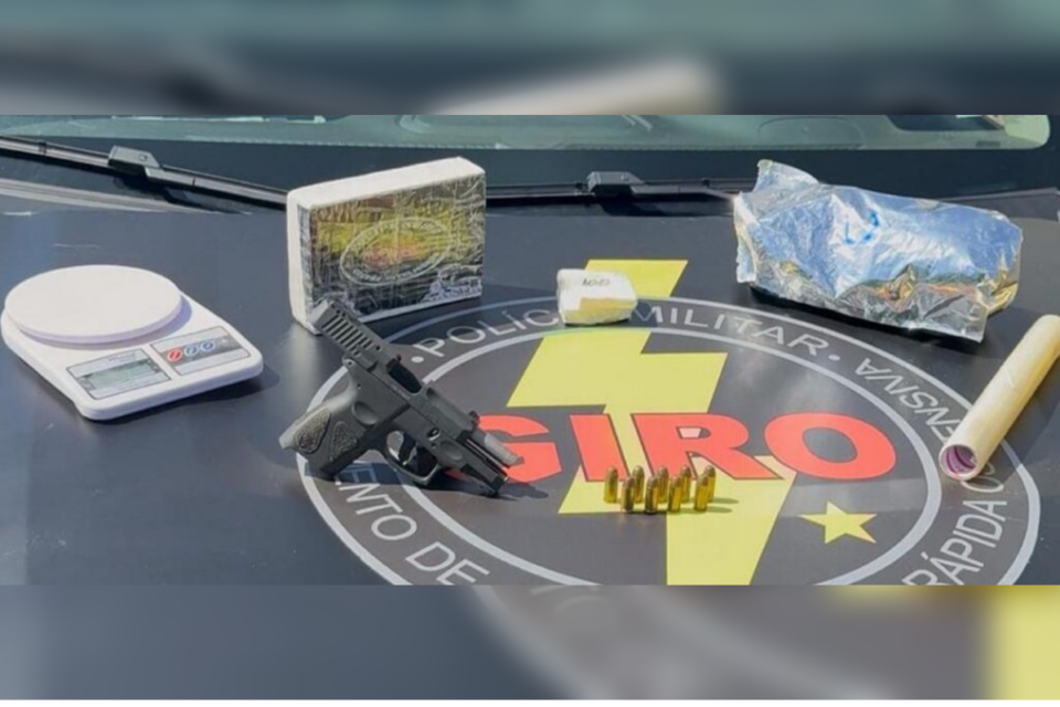 Polícia descobre laboratório de drogas após suspeito tentar furgir de abordagem, em Aparecida