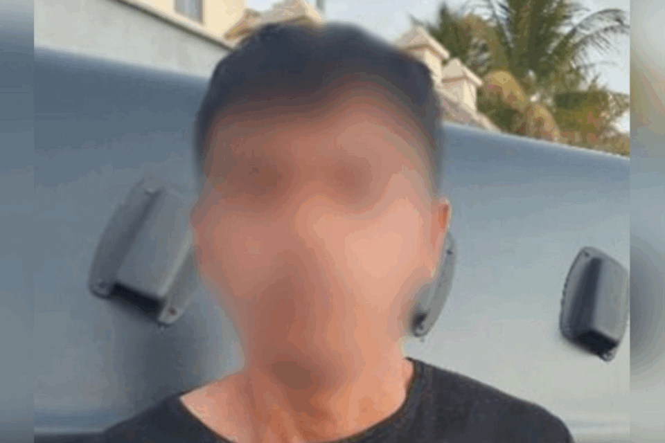 Homem preso por feminicídio (Foto: Reprodução)