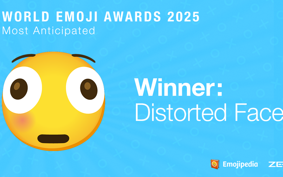 Emoji com olheiras é eleito o mais representativo de 2025 nas redes sociais 3 Rosto distorcido é escolhido como o mais aguardado • Reprodução/World Emoji Awards