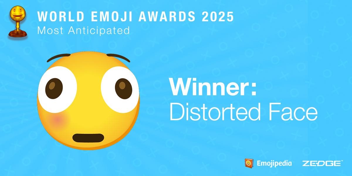 Rosto distorcido é escolhido como o mais aguardado • Reprodução/World Emoji Awards