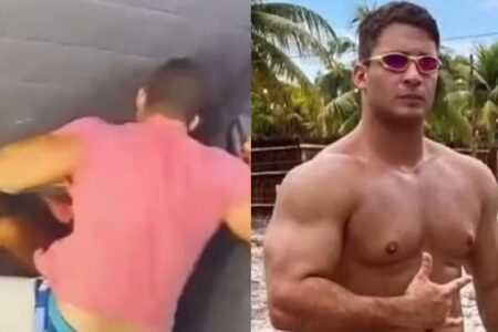 Mulher espancada por ex-jogador de basquete em elevador se pronuncia Igor Cabral agredindo Juliana Garcia dos Santos com socos no rosto