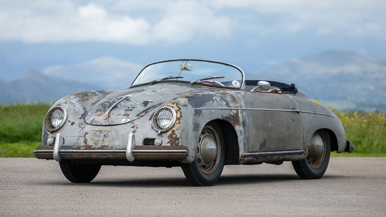 Porsche raro que estava abandonado em celeiro é vendido por R$ 3 milhões; veja fotos Veículo de 1955 estava enferrujado e lataria avariada